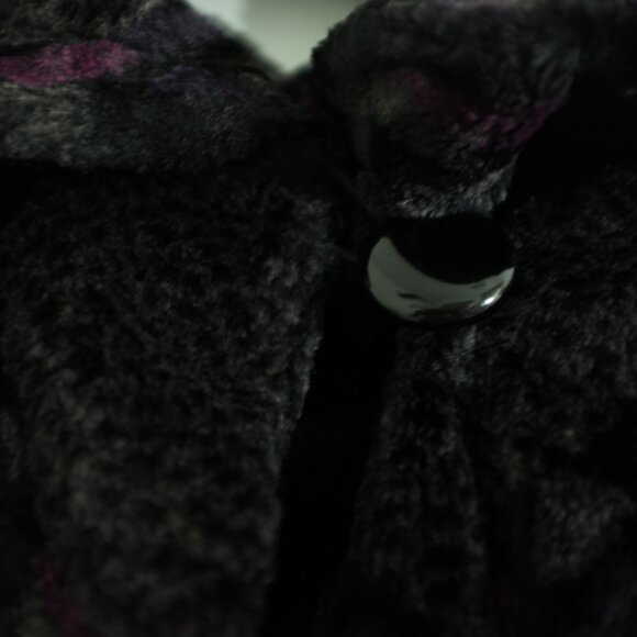 COPY - Sirbain Abstract Print Faux Fur Coat Size XSP Artistic Winter Elegance - Picture 12 of 12
